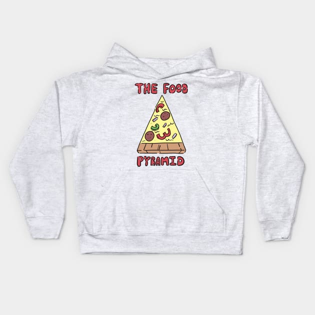 The Food Pyramid Kids Hoodie by JenjoInk